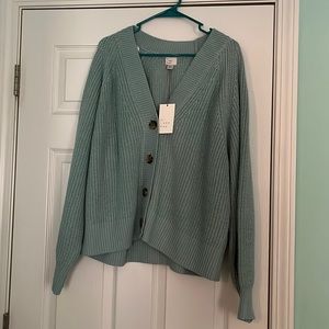 BNWT A new Day Blue Short Cardigan XXL